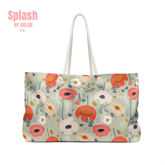 Mahjong Tote Bag Preppy Floral Watercolor Rooster Mahj Lover Mahjong Mom Gift - 24’’ × 13’’ - Bags