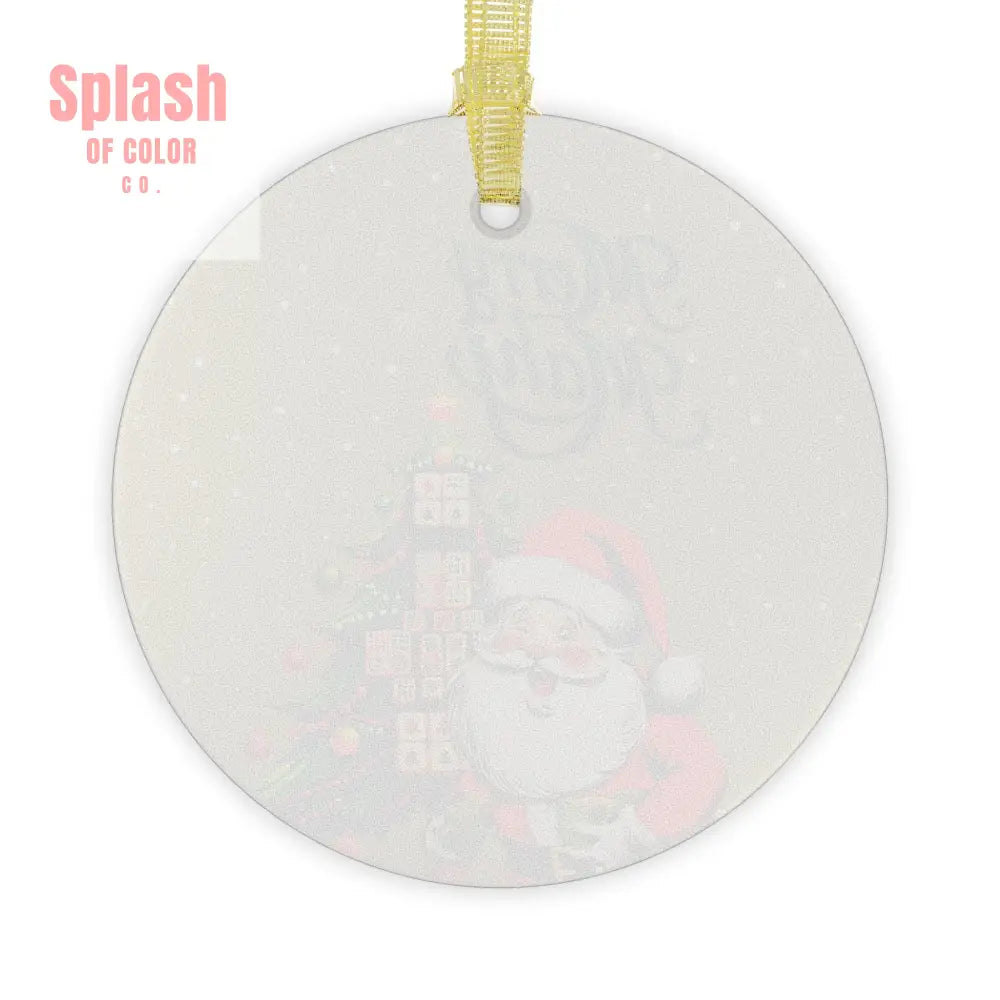 Merry Mahj Mahjong Christmas Nostalgic Santa Mahj Whimsical Tile Tree Holiday Ornament 1 pc / Round / One Size Home