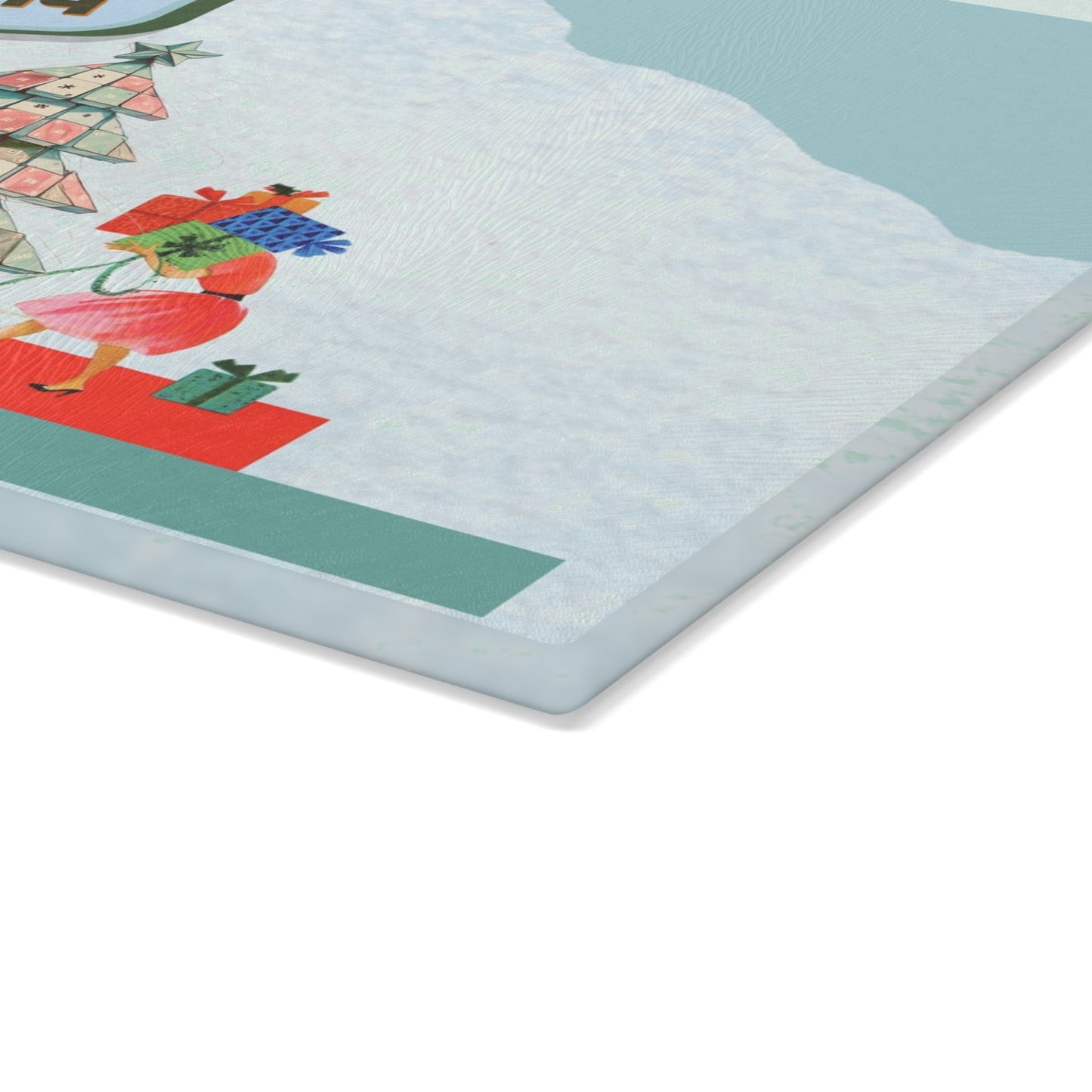 Merry Mahjong Christmas Festive Glass Cutting Chacuterie Board Holiday Mahjong Kitchen Decor Unique Holiday Gift - Home