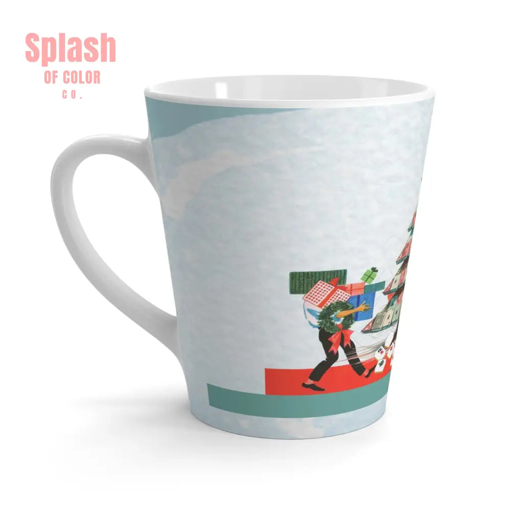 Merry Mahjong Festive Funny Christmas Latte Mug - Holiday Gift For Mahj Lovers - 12oz - Mug