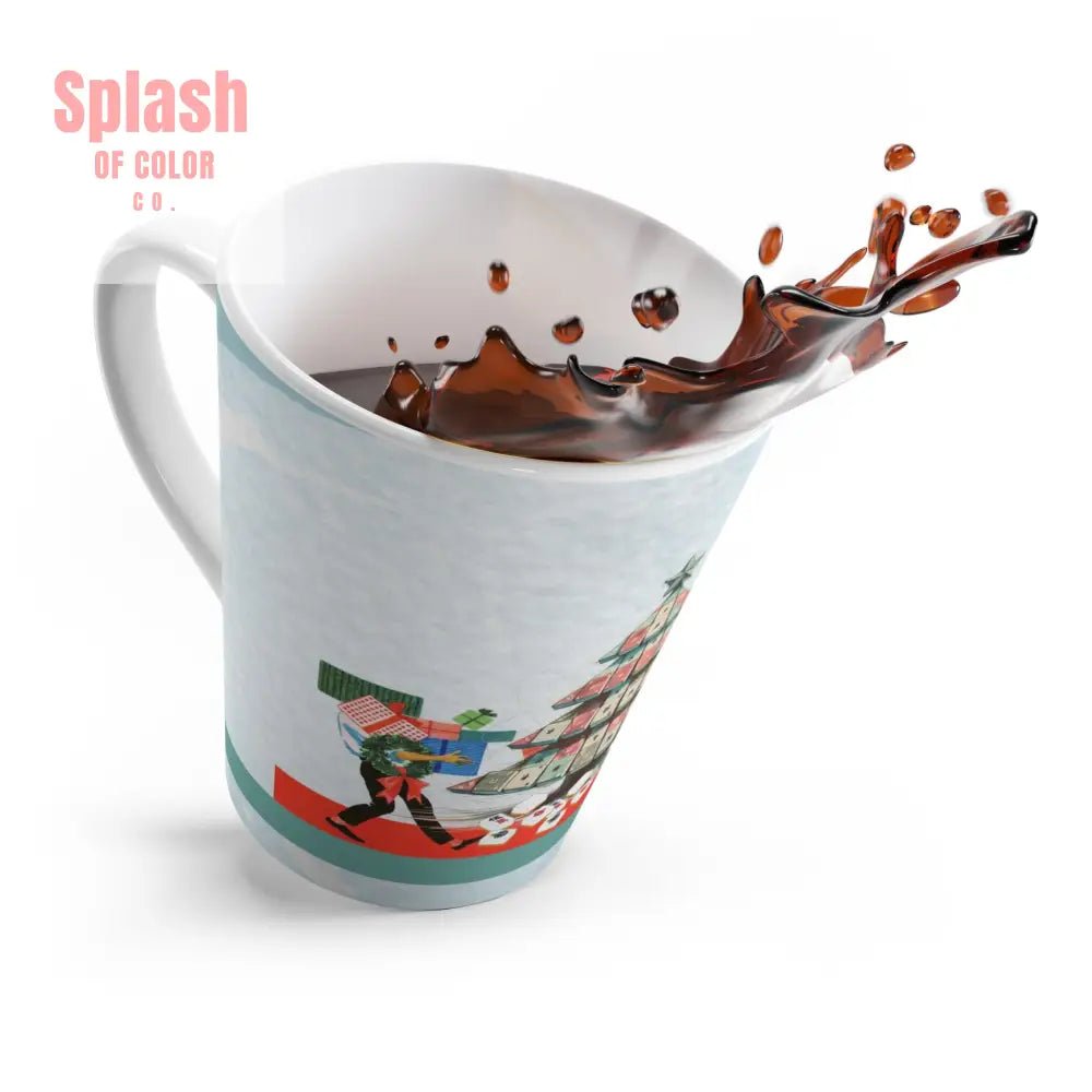 Merry Mahjong Festive Funny Christmas Latte Mug - Holiday Gift For Mahj Lovers - 12oz - Mug