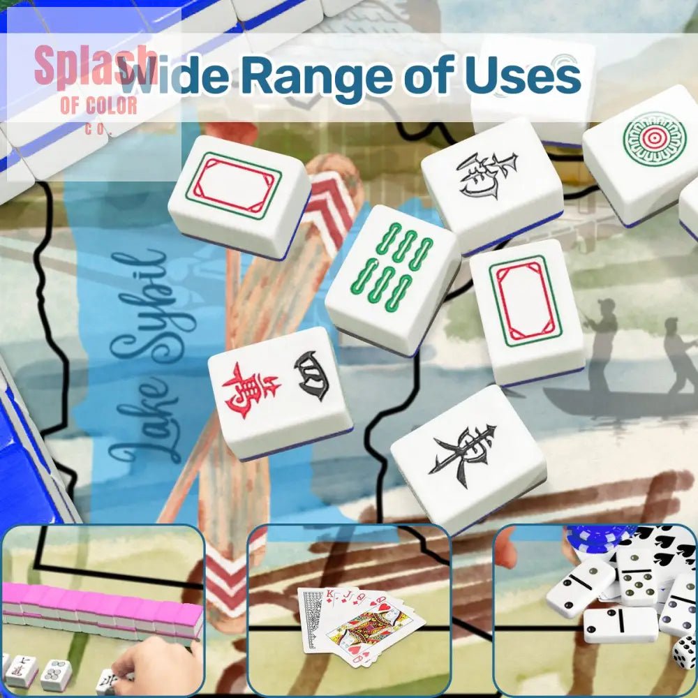 Minnesota State Love Mahjong Mat, Rustic Log Cabin, Mountain Lakes Fishing Life - Splash of Color co.