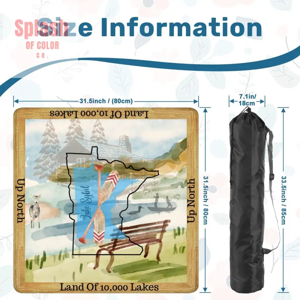 Minnesota State Love Mahjong Mat, Rustic Log Cabin, Mountain Lakes Fishing Life - Splash of Color co.