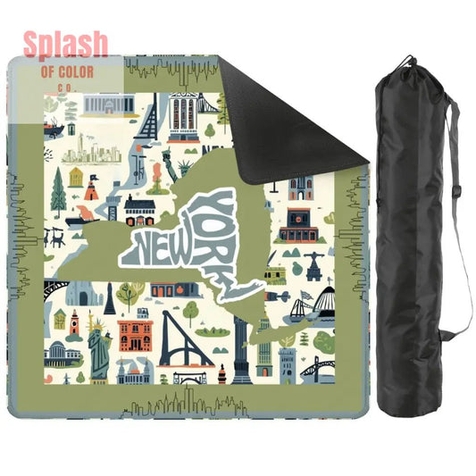 New York New York Whimsical Splash Of Whimsy Mahjong Mat - 2mm (Black Bag) - Daily Accessories