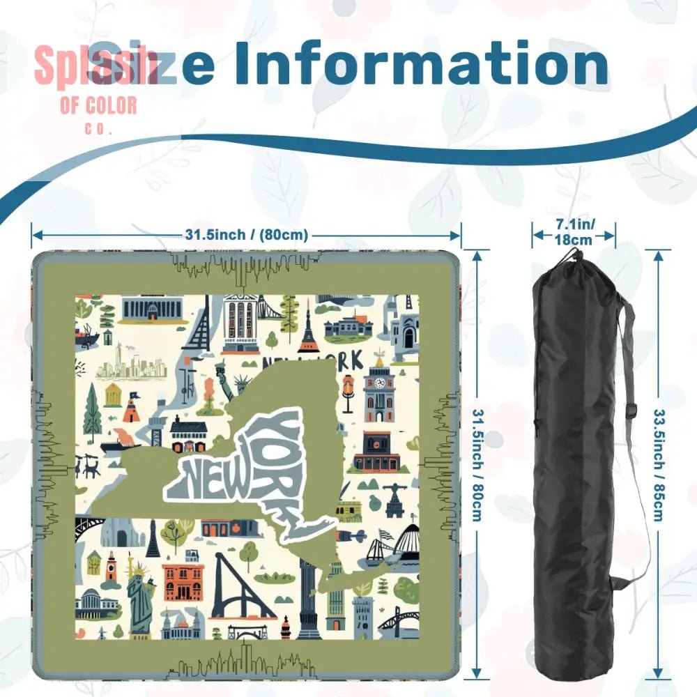 New York New York Whimsical, Splash Of Whimsy Mahjong Mat - Splash of Color co.