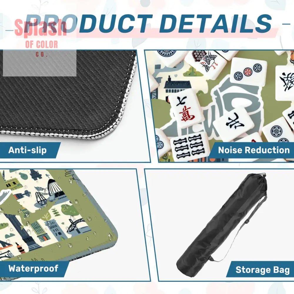 New York New York Whimsical, Splash Of Whimsy Mahjong Mat - Splash of Color co.