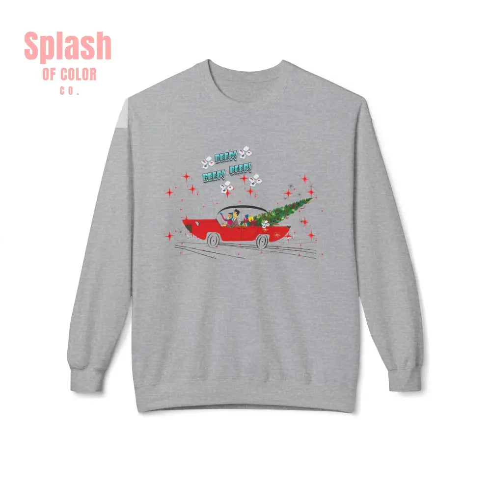 Nostalgic Mahjong Funny Vintage Designed Christmas Crewneck Sweatshirt Cozy Christmas Sweater For Mahj Lover Sport Grey
