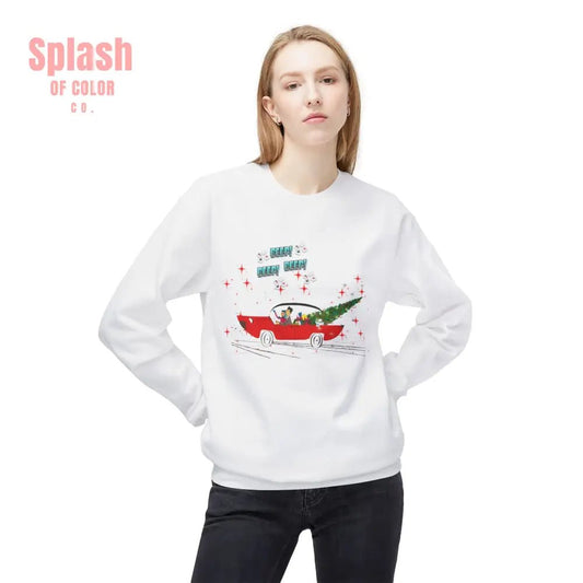 Nostalgic Mahjong Funny Vintage Designed Christmas Crewneck Sweatshirt, Cozy Christmas Sweater For Mahj Lover - Splash of Color co.
