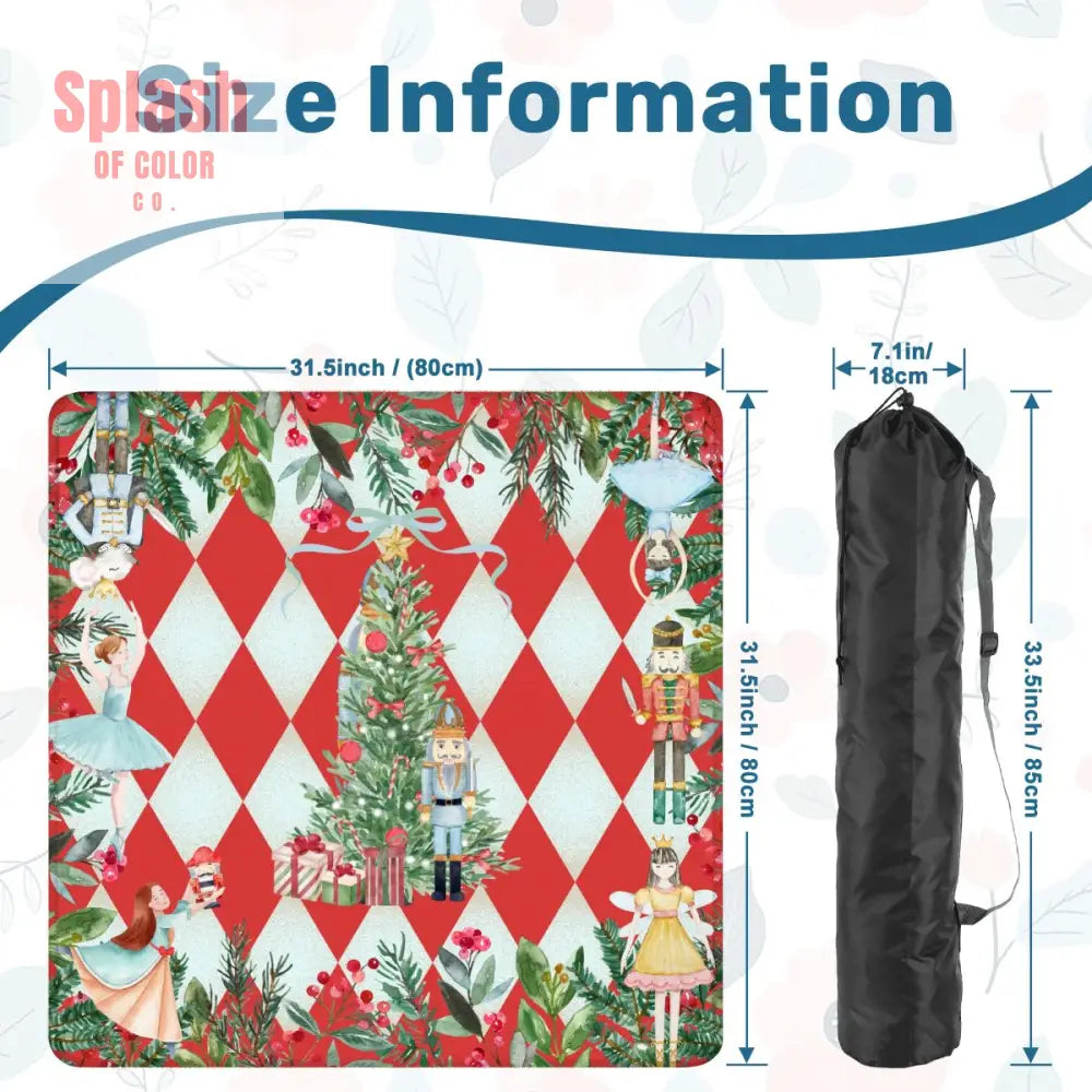 Nutty For Mahjong Nutcracker Ballerinas Watercolor Christmas Mahjong Mat Daily Accessories