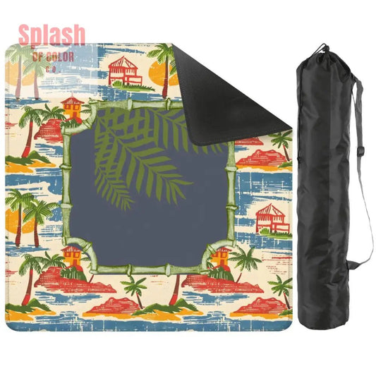Old World Vintage Florida Beach Heritage Collection Mahjong Mat - Splash of Color co.