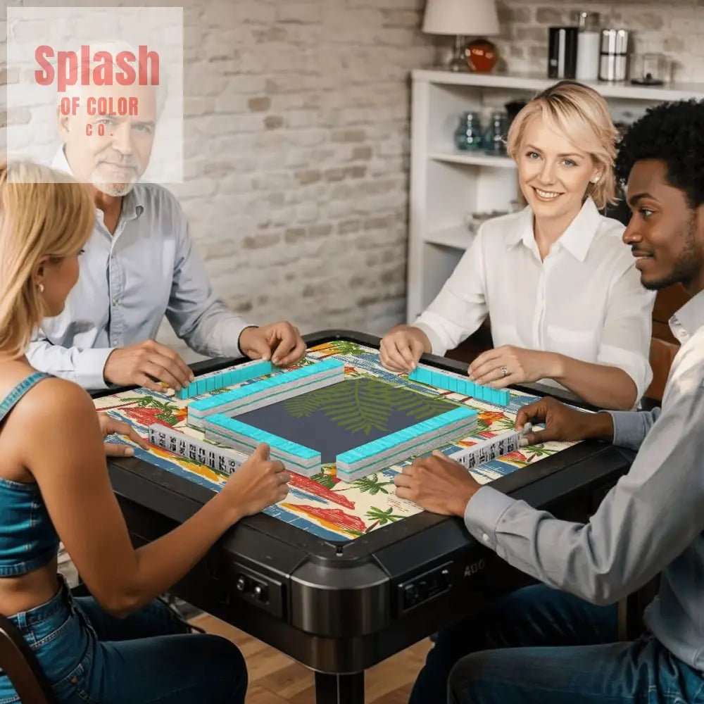 Old World Vintage Florida Beach Heritage Collection Mahjong Mat - Splash of Color co.