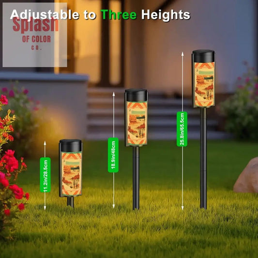 Southwest Arizona Aztec Designed Outdoor Garden Solar Lights - Splash of Color co.