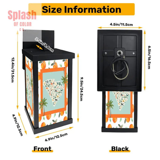 South Carolina Palmetto State Peaches And Whimsy Patio Wall Light Sconce - Splash of Color co.