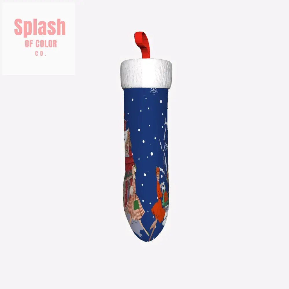 Mahjong Christmas Plush Christmas Stocking, Mahjong Tile House, Nostalgic Mahj Gifts - Splash of Color co.