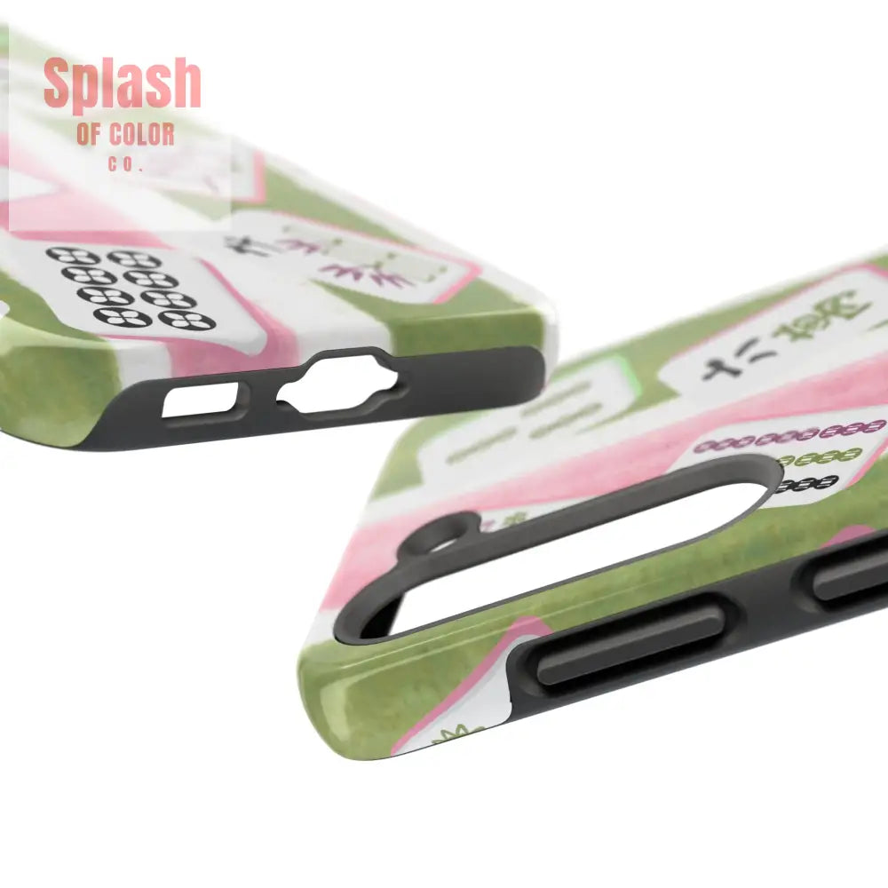 Stylish Mahjong Phone Case Durable Mobile Cover for Gamers Unique Gifts for Game Lovers Fun Accessory for Phone