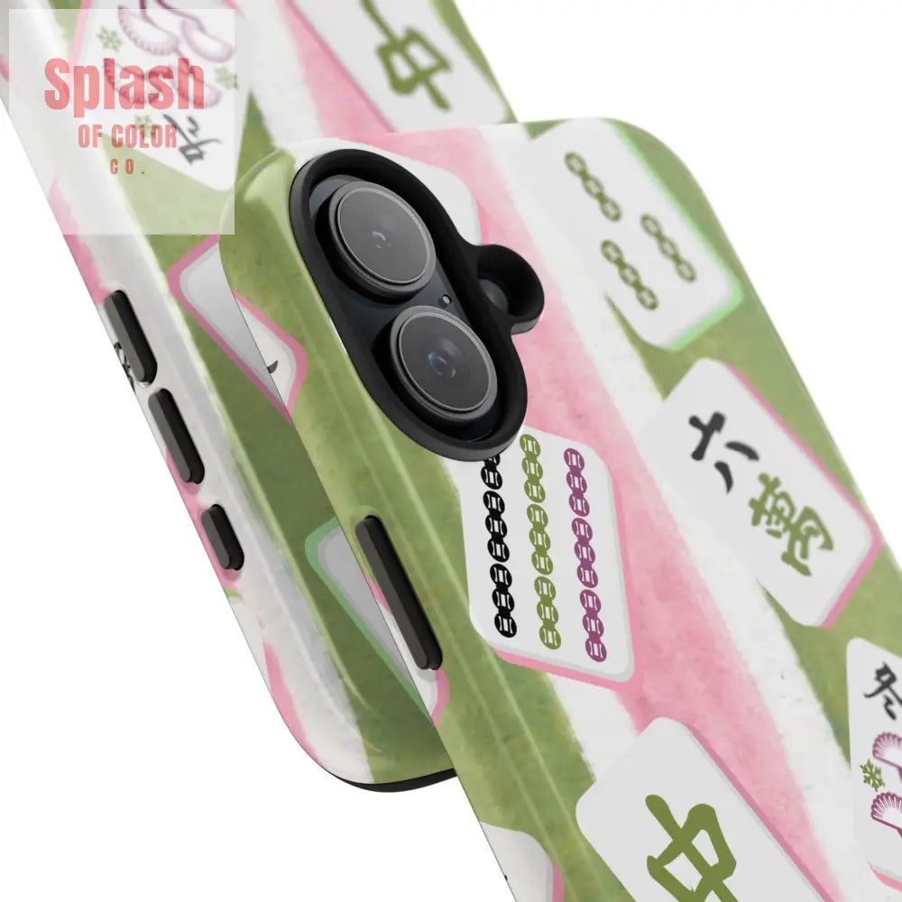 Stylish Mahjong Phone Case Durable Mobile Cover for Gamers Unique Gifts for Game Lovers Fun Accessory for Phone