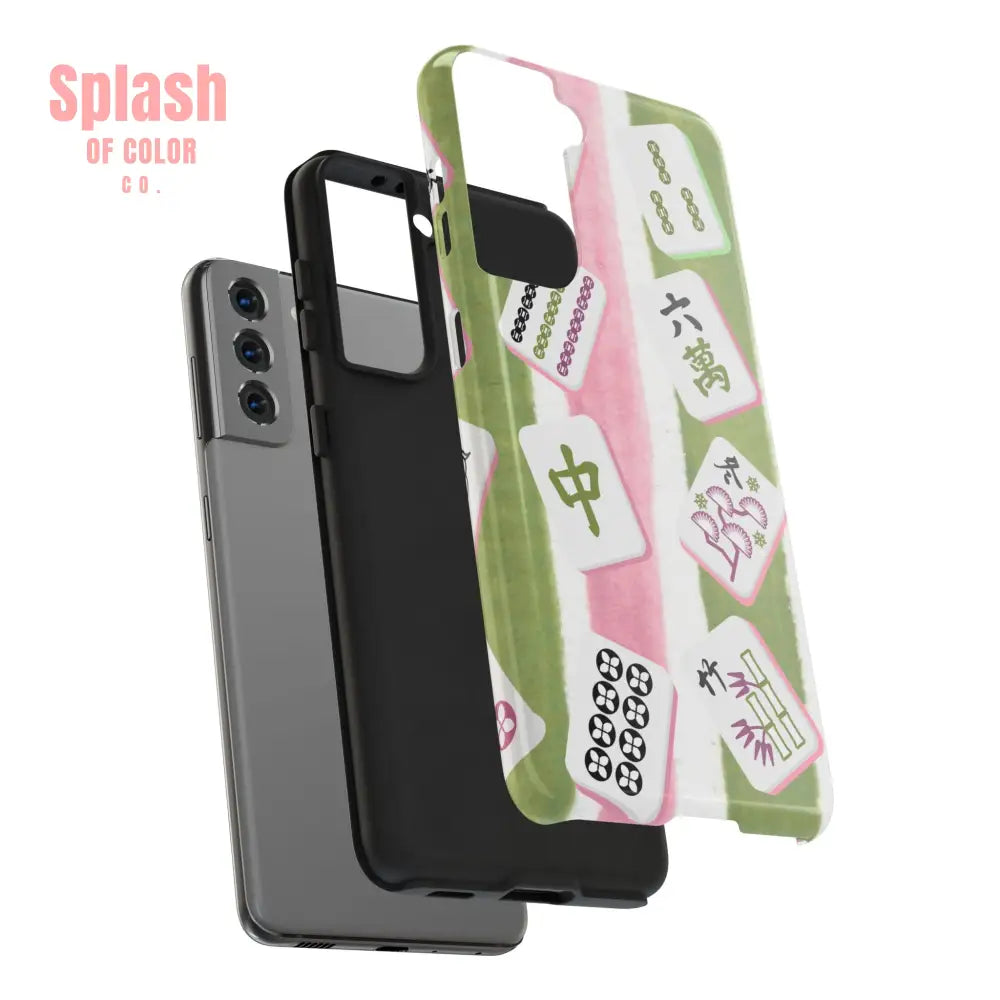 Stylish Mahjong Phone Case Durable Mobile Cover for Gamers Unique Gifts for Game Lovers Fun Accessory for Phone