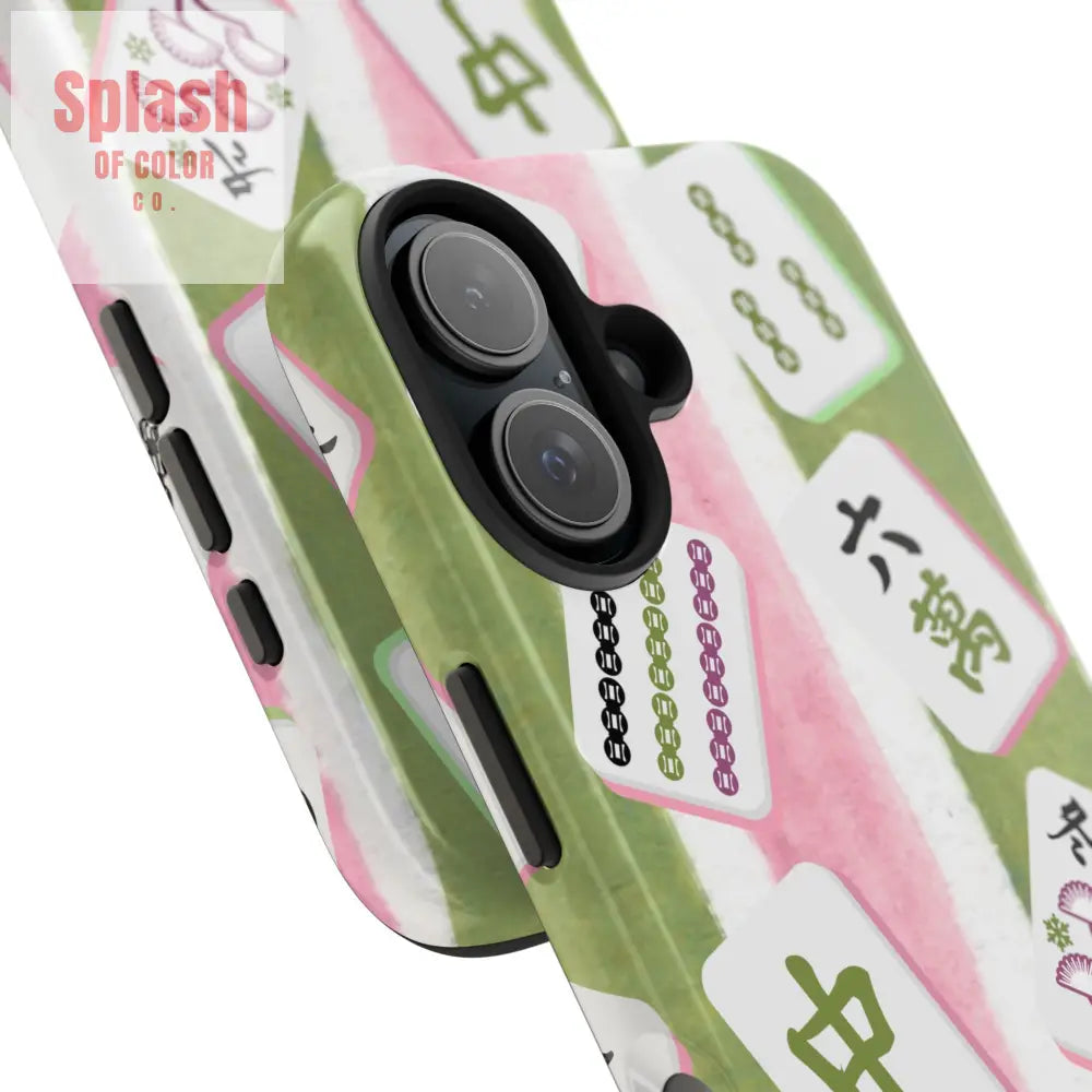 Stylish Mahjong Phone Case Durable Mobile Cover for Gamers Unique Gifts for Game Lovers Fun Accessory for Phone