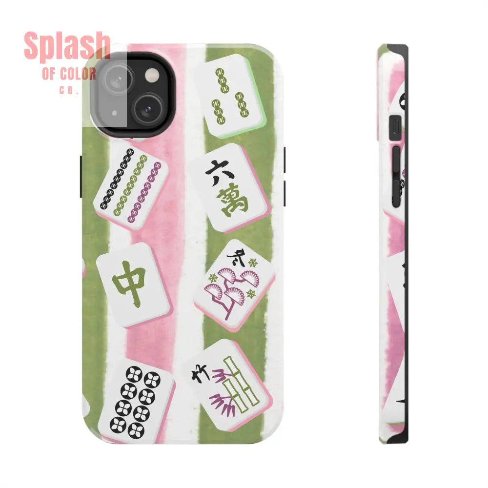 Stylish Mahjong Phone Case Durable Mobile Cover for Gamers Unique Gifts for Game Lovers Fun Accessory for Phone