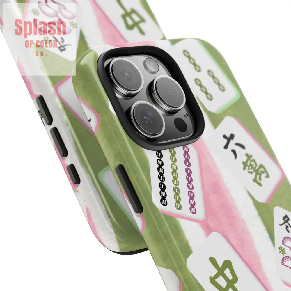 Stylish Mahjong Phone Case Durable Mobile Cover for Gamers Unique Gifts for Game Lovers Fun Accessory for Phone