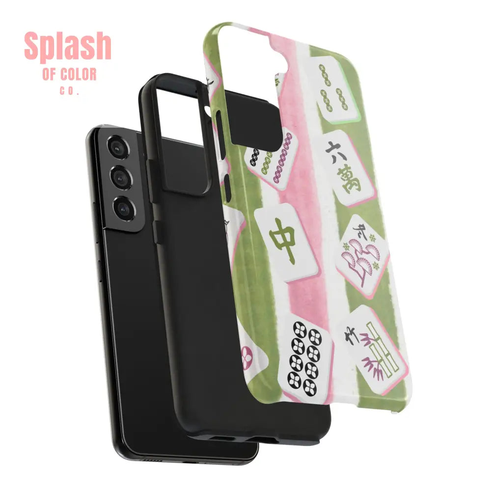 Stylish Mahjong Phone Case Durable Mobile Cover for Gamers Unique Gifts for Game Lovers Fun Accessory for Phone