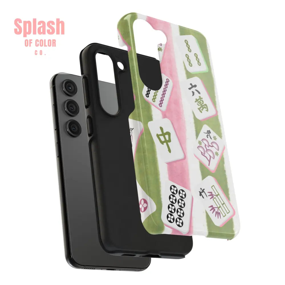 Stylish Mahjong Phone Case Durable Mobile Cover for Gamers Unique Gifts for Game Lovers Fun Accessory for Phone