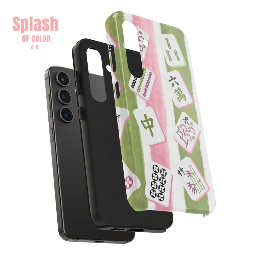 Stylish Mahjong Phone Case Durable Mobile Cover for Gamers Unique Gifts for Game Lovers Fun Accessory for Phone