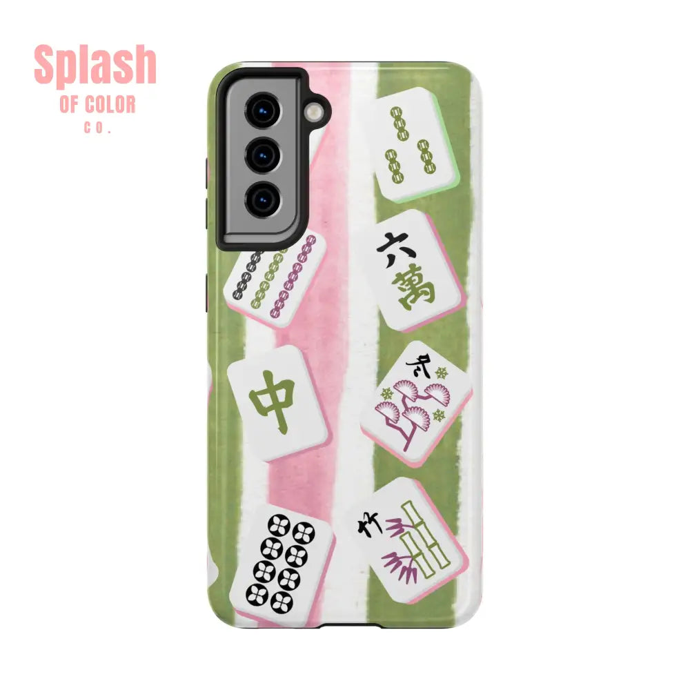 Stylish Mahjong Phone Case Durable Mobile Cover for Gamers Unique Gifts for Game Lovers Fun Accessory for Phone