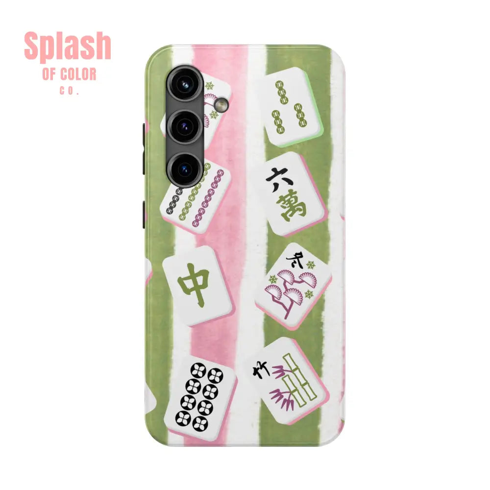 Stylish Mahjong Phone Case Durable Mobile Cover for Gamers Unique Gifts for Game Lovers Fun Accessory for Phone