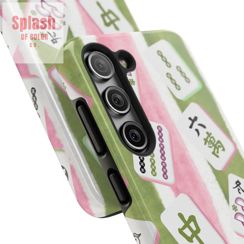 Stylish Mahjong Phone Case Durable Mobile Cover for Gamers Unique Gifts for Game Lovers Fun Accessory for Phone