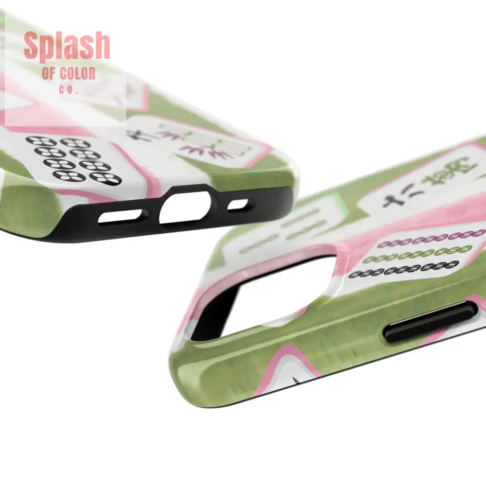 Stylish Mahjong Phone Case Durable Mobile Cover for Gamers Unique Gifts for Game Lovers Fun Accessory for Phone