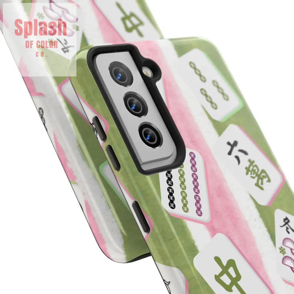 Stylish Mahjong Phone Case Durable Mobile Cover for Gamers Unique Gifts for Game Lovers Fun Accessory for Phone