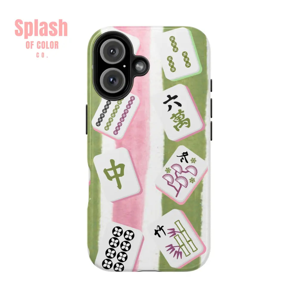 Stylish Mahjong Phone Case Durable Mobile Cover for Gamers Unique Gifts for Game Lovers Fun Accessory for Phone