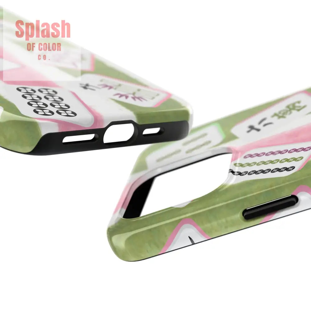 Stylish Mahjong Phone Case Durable Mobile Cover for Gamers Unique Gifts for Game Lovers Fun Accessory for Phone