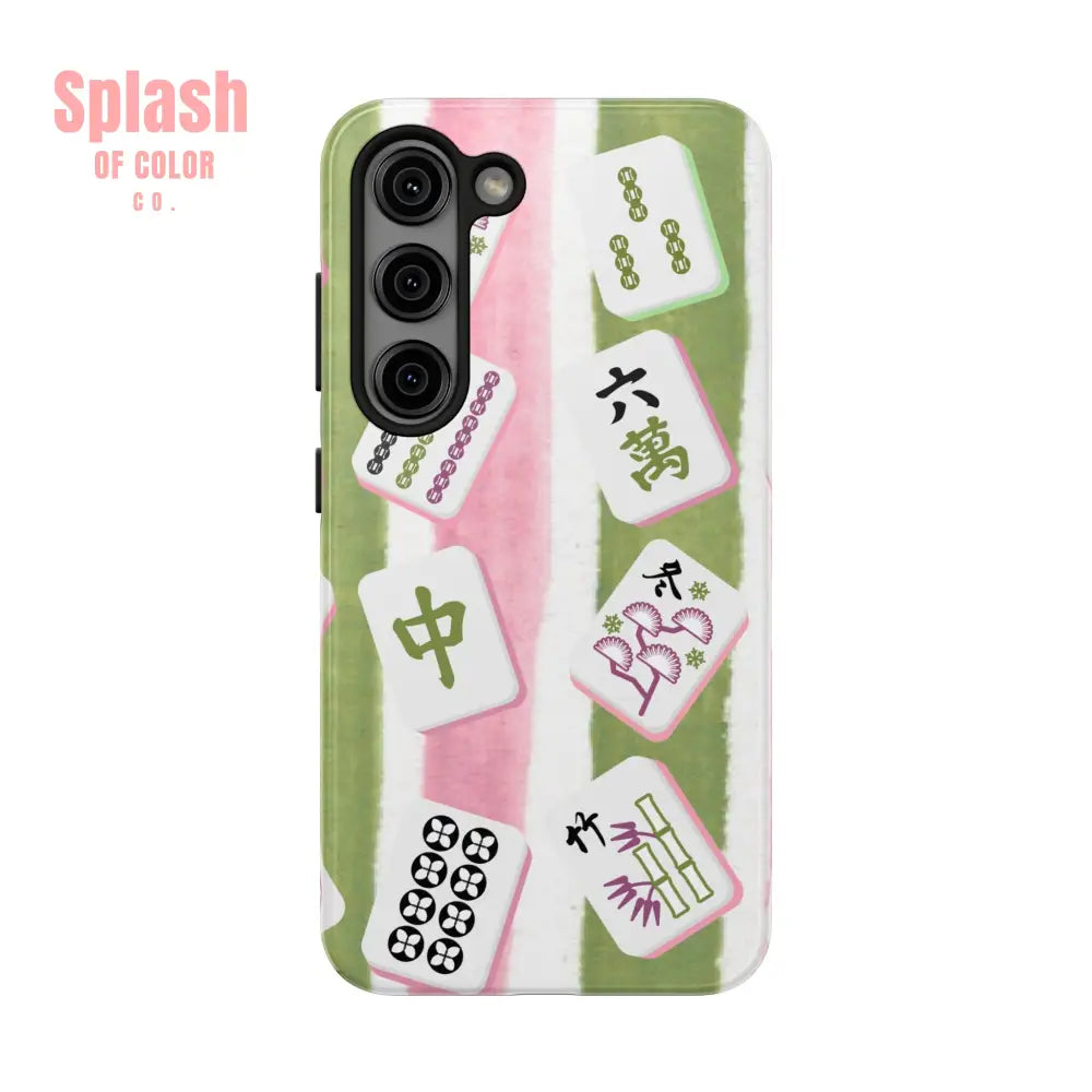 Stylish Mahjong Phone Case Durable Mobile Cover for Gamers Unique Gifts for Game Lovers Fun Accessory for Phone