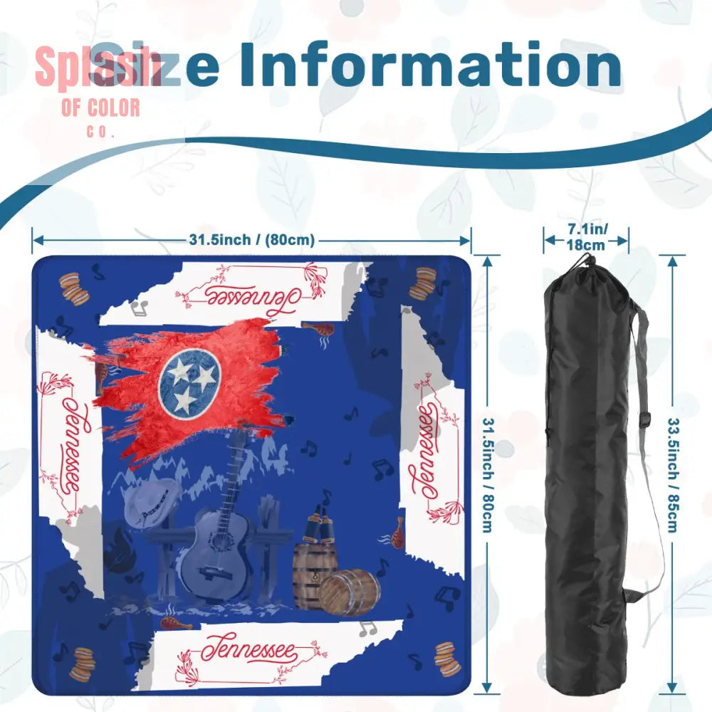 Tennessee State Pride Mahjong Mat Red White And Blue And All Things Tennessee - Daily Accessories