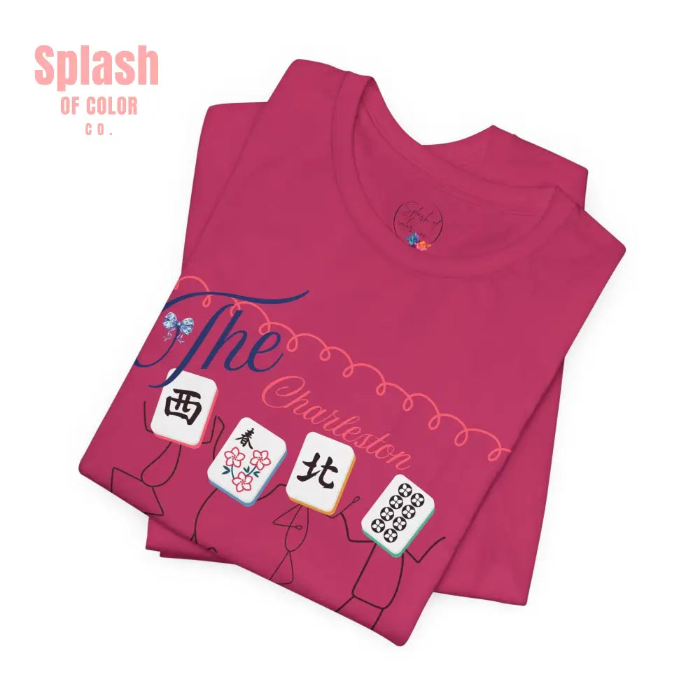 The Charleston Shirt Mahjong Tee Whimsical Graphic T-Shirt Dancing Tiles Mahj Mom Game Lover Mahj Group Gift Shirt