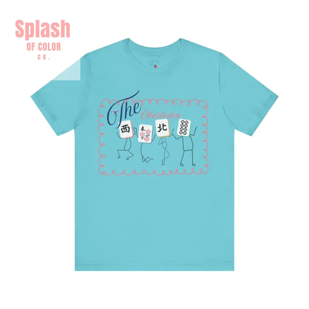 The Charleston Shirt Mahjong Tee Whimsical Graphic T-Shirt Dancing Tiles Mahj Mom Game Lover Mahj Group Gift Shirt