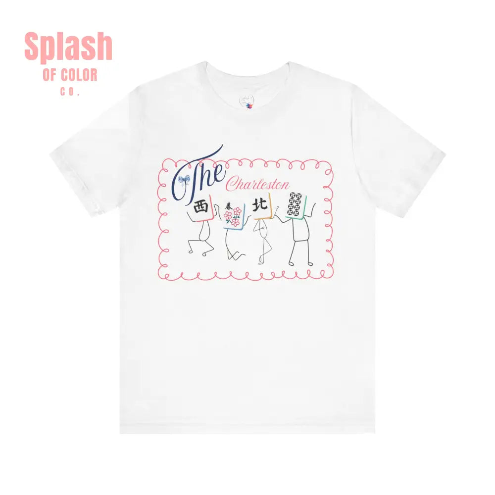 The Charleston Shirt Mahjong Tee Whimsical Graphic T-Shirt Dancing Tiles Mahj Mom Game Lover Mahj Group Gift Shirt
