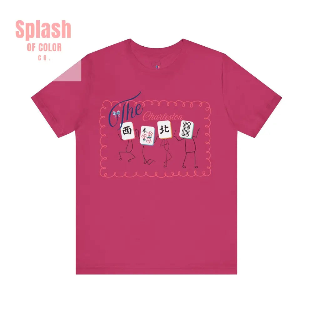The Charleston Shirt Mahjong Tee Whimsical Graphic T-Shirt Dancing Tiles Mahj Mom Game Lover Mahj Group Gift Shirt