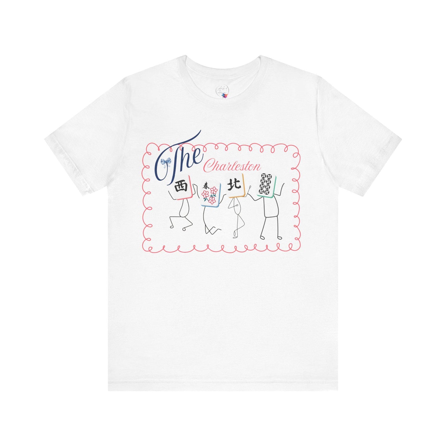 The Charleston Shirt Mahjong Tee Whimsical Graphic T-Shirt Dancing Tiles Mahj Mom Game Lover Mahj Group Gift Shirt