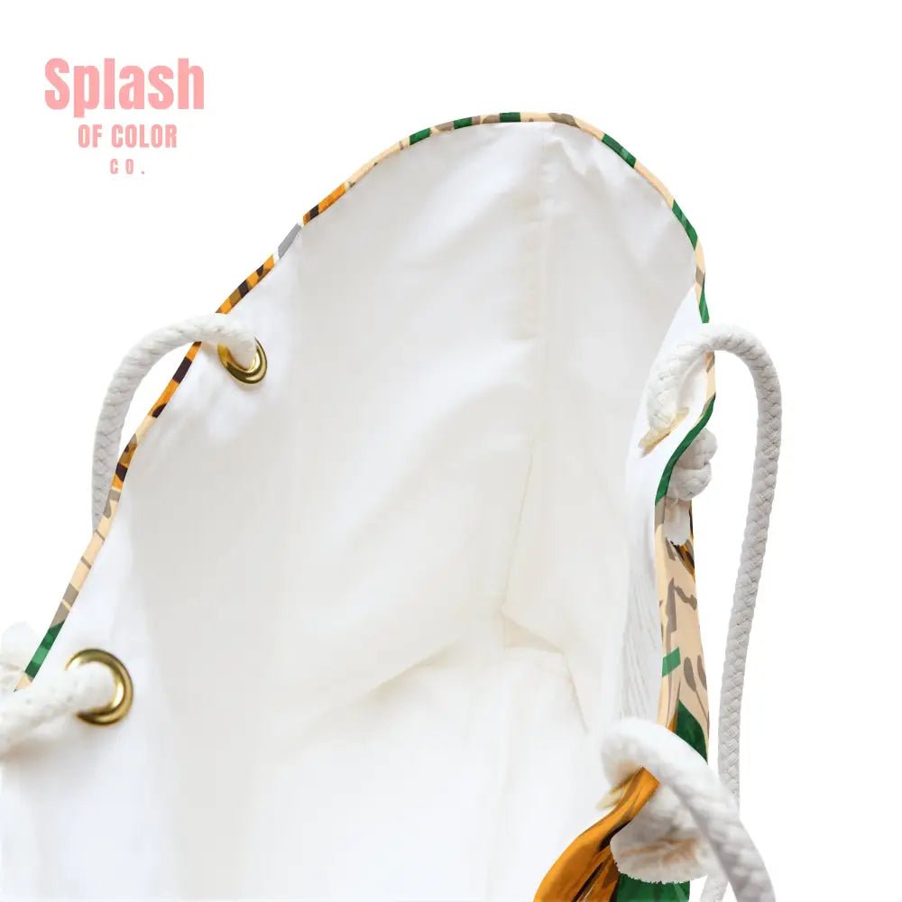 The Tigeress Quintessential Animal Print Modern Mahjong Tile Tote Bag, Mahj Accessory Bag - Splash of Color co.