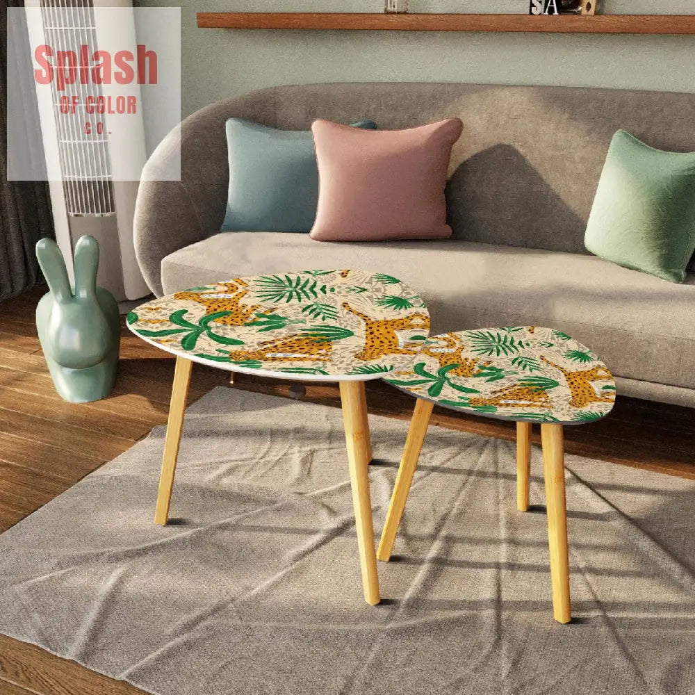 Triangle Coffee Table Set of 2 (Made in USA) - One Size - Home Accessories
