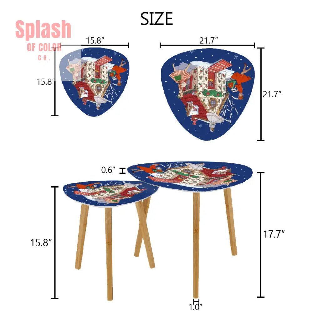 Mahjong Christmas Tables, Mahj Tile House And Whimsical Vintage Gals - Splash of Color co.