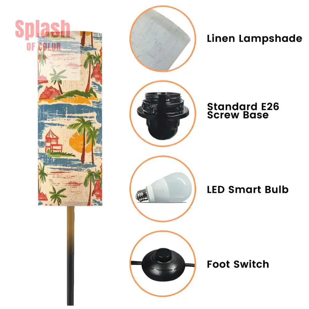 Tropical Florida Beach Heritage Collection Modern Floor Lamp One Size Floor Lamps