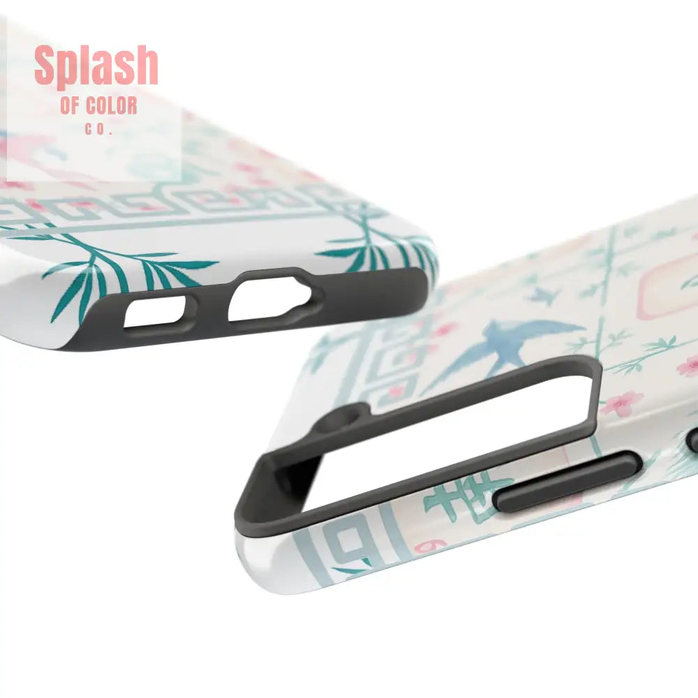 Whimsical Mahjong Tile Pastel Preppy Tough Phone Cases with Vibrant Oriental Designs Mahj Lover Gift Phone Case