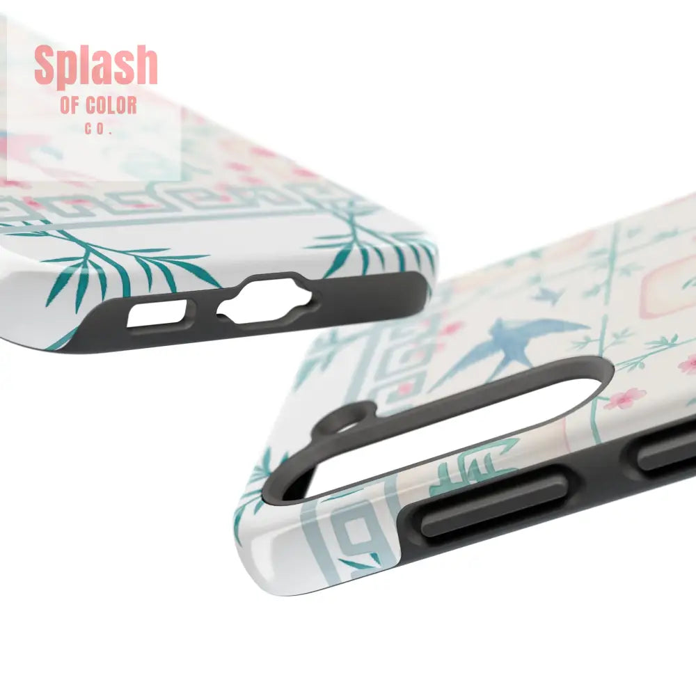 Whimsical Mahjong Tile Pastel Preppy Tough Phone Cases with Vibrant Oriental Designs Mahj Lover Gift Phone Case
