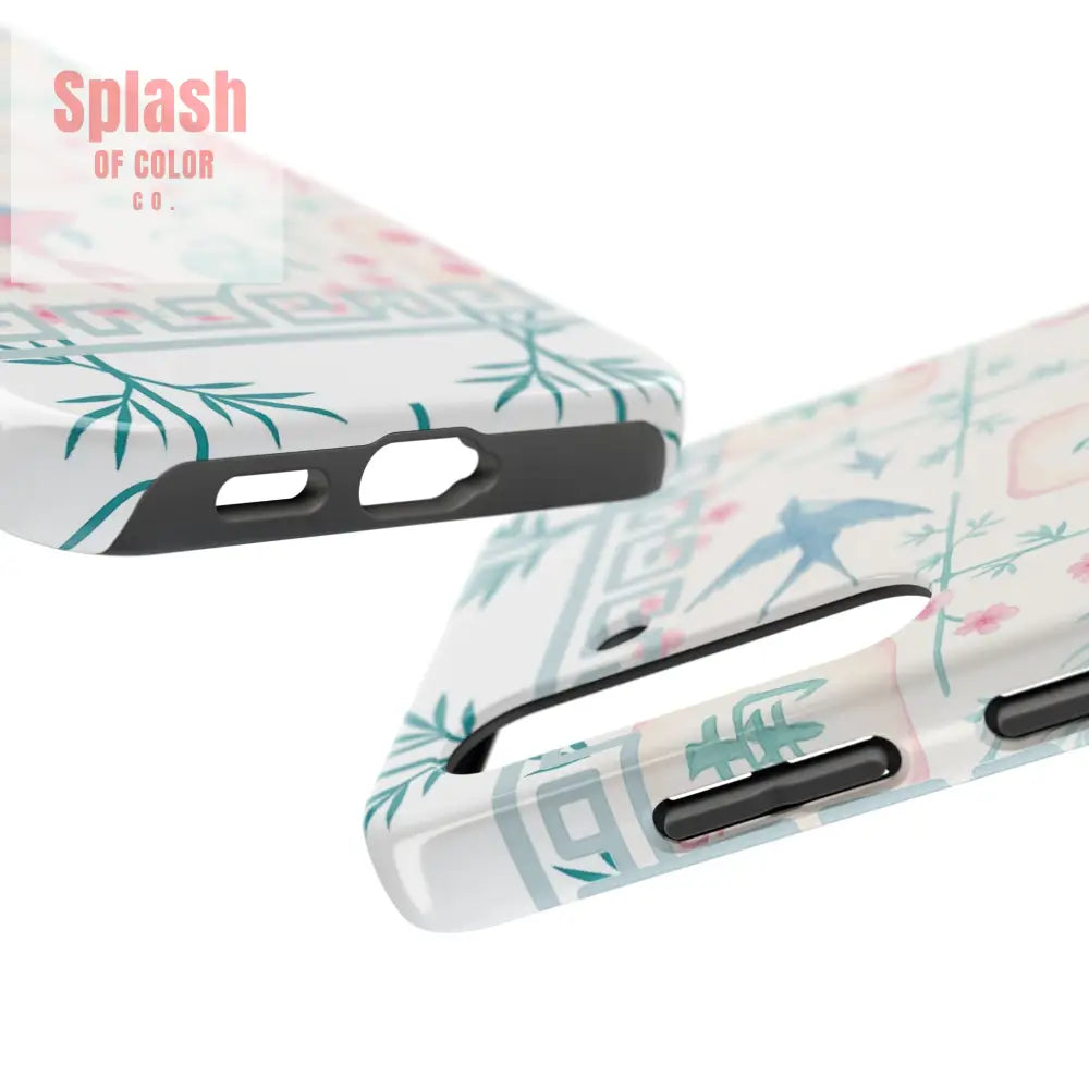 Whimsical Mahjong Tile Pastel Preppy Tough Phone Cases with Vibrant Oriental Designs Mahj Lover Gift Phone Case