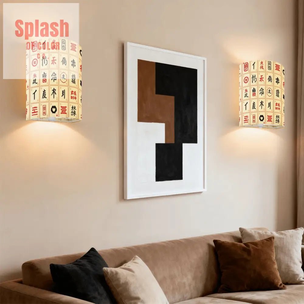 Mahjong Wireless Wall Lighting Whimsical Designed Battery Operated - Splash of Color co.