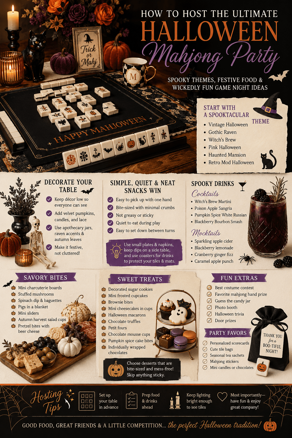 How to Host the Ultimate Halloween Mahjong Party - Splash Of Mahj And Color Co.